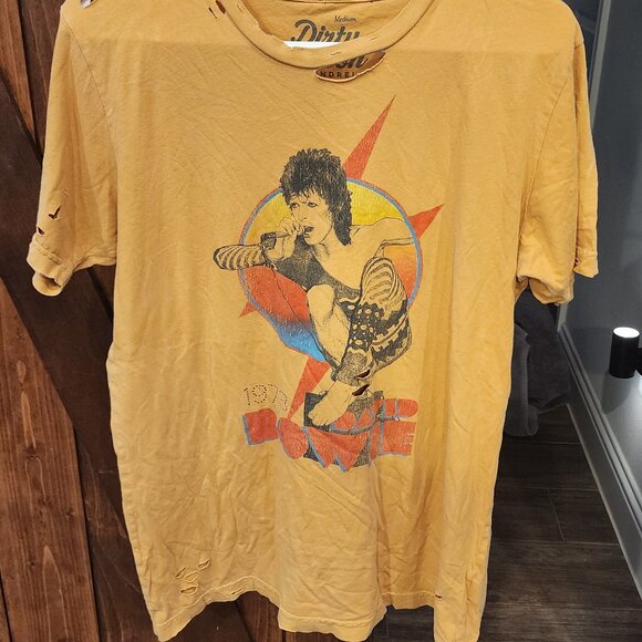 Dirty Cotton Scoundrels Tops - Bowie Shirt, David Bowie T-shirt, Ziggy Stardust Shirt, 70s Music Graphic Tee